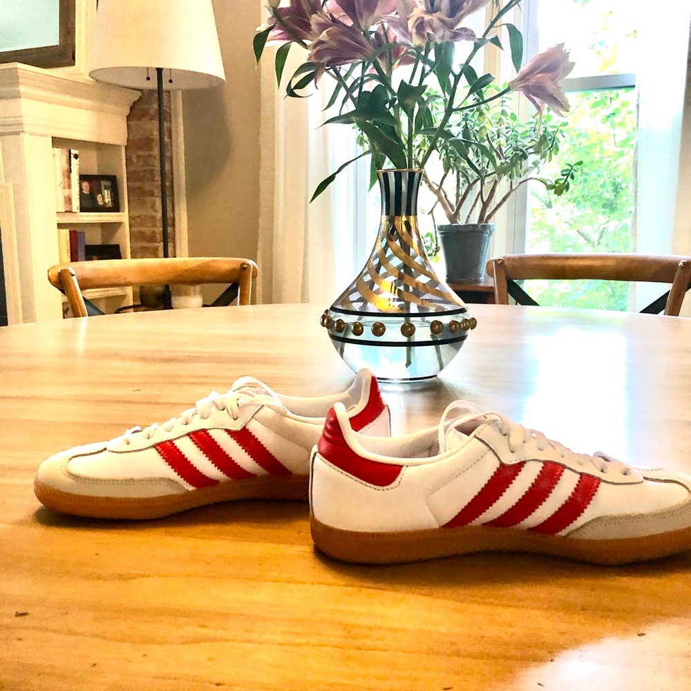 Womens Adidas Samba OG red white gum